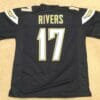 UNSIGNED CUSTOM Sewn Stitched Philip Rivers Blue Jersey