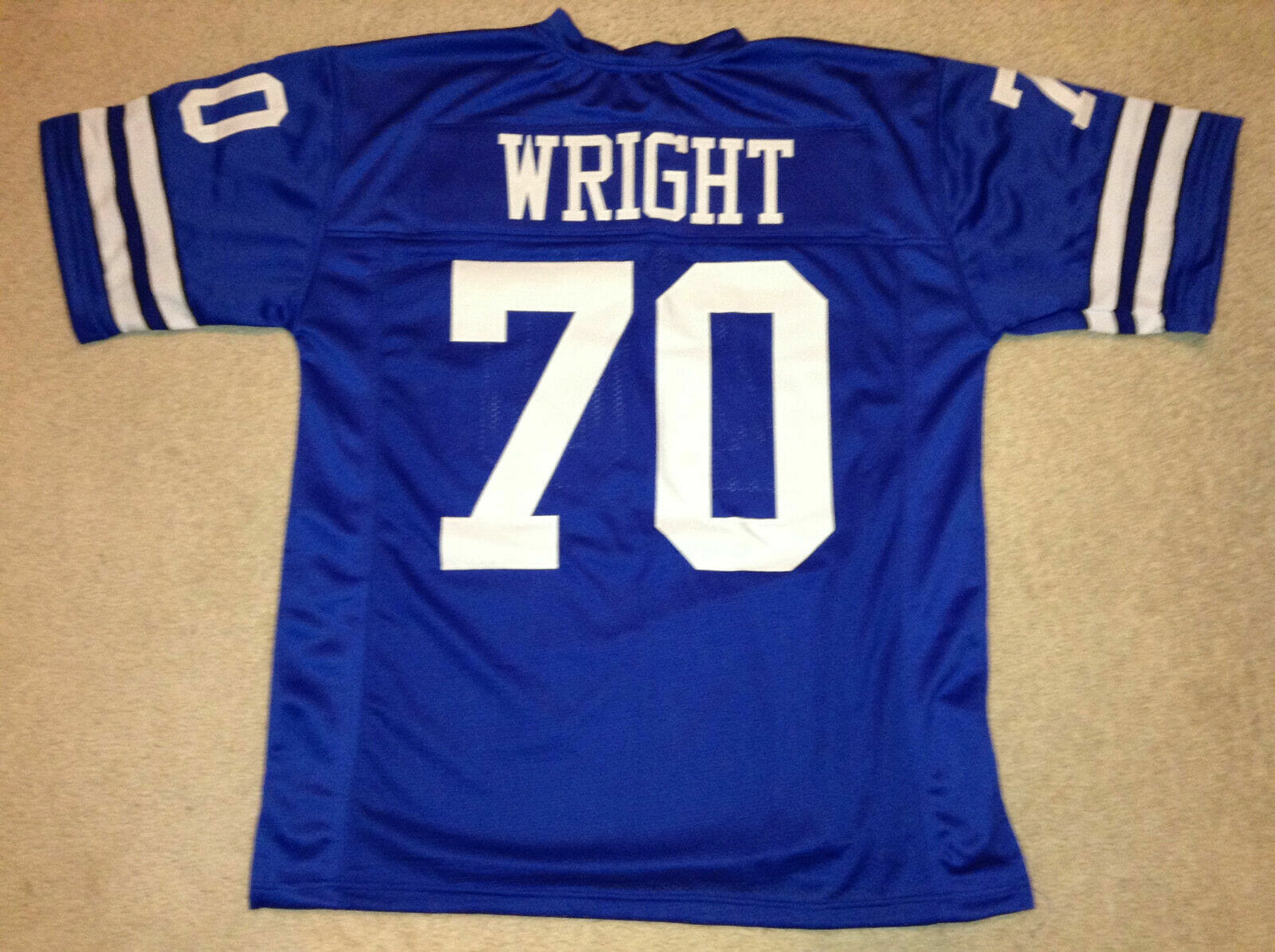 UNSIGNED CUSTOM Sewn Stitched Rayfield Wright Blue Jersey 1 UNSIGNED CUSTOM Sewn Stitched Rayfield Wright Blue Jersey