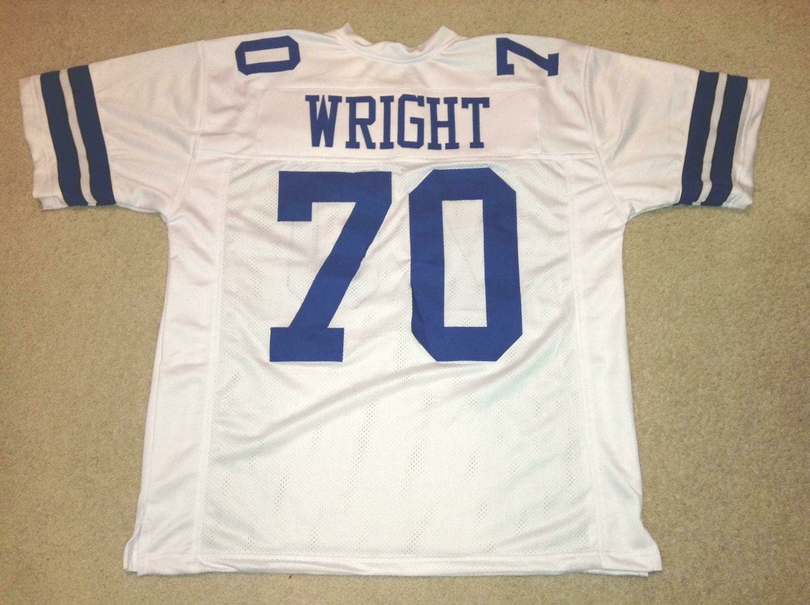 UNSIGNED CUSTOM Sewn Stitched Rayfield Wright White Jersey 1 UNSIGNED CUSTOM Sewn Stitched Rayfield Wright White Jersey