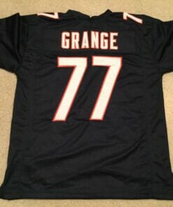 UNSIGNED CUSTOM Sewn Stitched Red Grange Blue Jersey