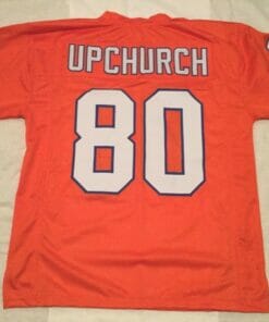 UNSIGNED CUSTOM Sewn Stitched Rick Upchurch Orange Jersey