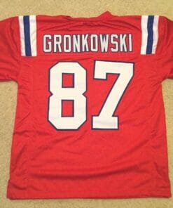 UNSIGNED CUSTOM Sewn Stitched Rob Gronkowski Red Jersey