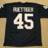 UNSIGNED CUSTOM Sewn Stitched Rudy Ruettiger Blue Jersey