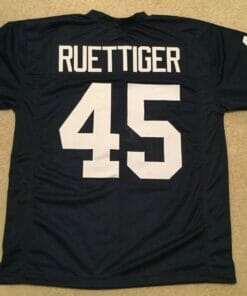 UNSIGNED CUSTOM Sewn Stitched Rudy Ruettiger Blue Jersey