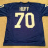 UNSIGNED CUSTOM Sewn Stitched Sam Huff Blue Jersey 7 UNSIGNED CUSTOM Sewn Stitched Sam Huff Blue Jersey
