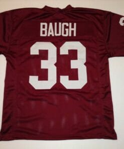 UNSIGNED CUSTOM Sewn Stitched Sammy Baugh Burgundy Jersey