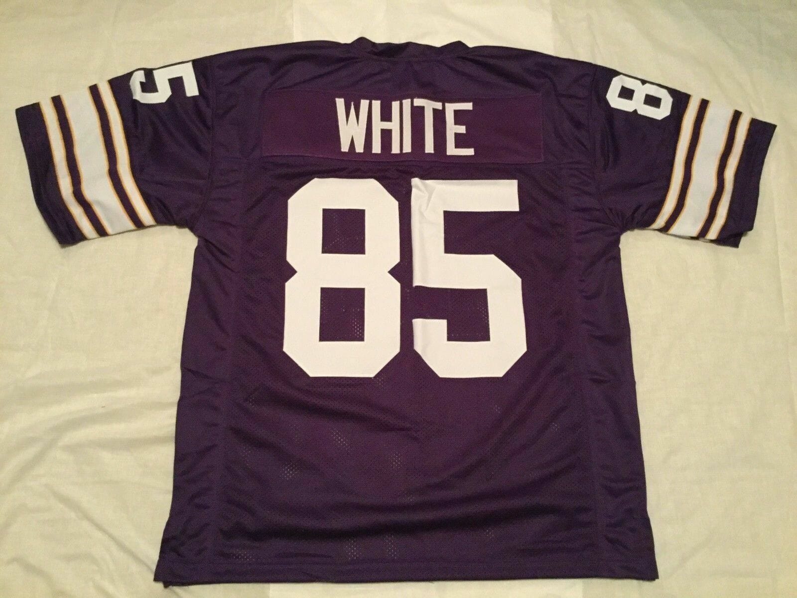 UNSIGNED CUSTOM Sewn Stitched Sammy White Purple Jersey 1 UNSIGNED CUSTOM Sewn Stitched Sammy White Purple Jersey