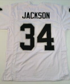 UNSIGNED CUSTOM Sewn Stitched Bo Jackson White Jersey