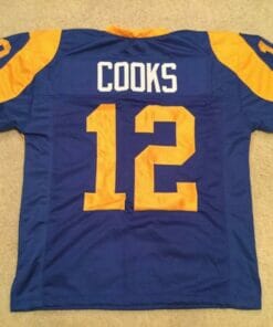 UNSIGNED CUSTOM Sewn Stitched Brandin Cooks Blue Jersey