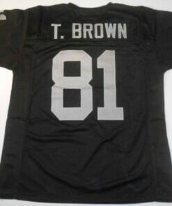 UNSIGNED CUSTOM Sewn Stitched Tim Brown Black Jersey