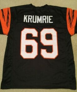 UNSIGNED CUSTOM Sewn Stitched Tim Krumrie Black Jersey