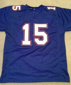 UNSIGNED CUSTOM Sewn Stitched Tim Tebow blue Jersey
