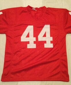 UNSIGNED CUSTOM Sewn Stitched Tom Rathman Red Jersey