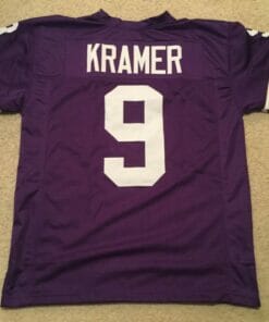 UNSIGNED CUSTOM Sewn Stitched Tommy Kramer Purple Jersey