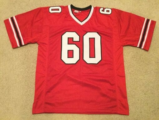 UNSIGNED CUSTOM Sewn Stitched Tommy Nobis Red Jersey