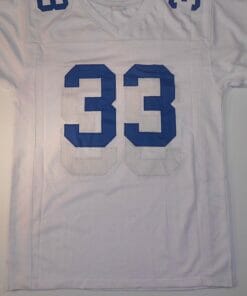 UNSIGNED CUSTOM Sewn Stitched Tony Dorsett White Jersey
