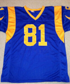 UNSIGNED CUSTOM Sewn Stitched Torry Holt Blue Jersey