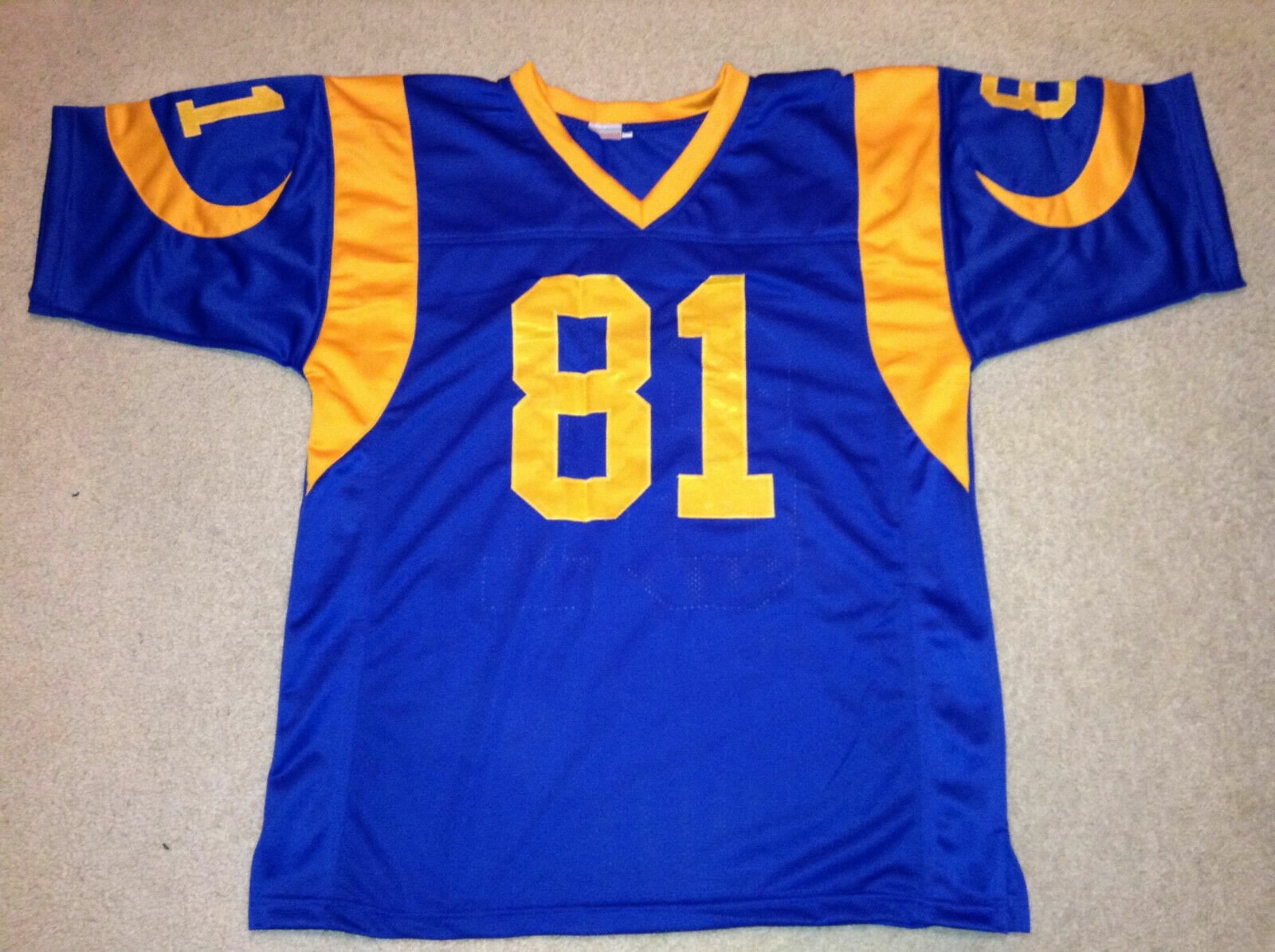 UNSIGNED CUSTOM Sewn Stitched Torry Holt Blue Jersey 2 UNSIGNED CUSTOM Sewn Stitched Torry Holt Blue Jersey