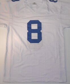 UNSIGNED CUSTOM Sewn Stitched Troy Aikman White Jersey