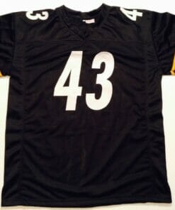 UNSIGNED CUSTOM Sewn Stitched Troy Polamalu Black Jersey