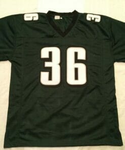 UNSIGNED CUSTOM Sewn Stitched Brian Westbrook Green Jersey