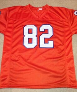 UNSIGNED CUSTOM Sewn Stitched Vance Johnson Orange Jersey