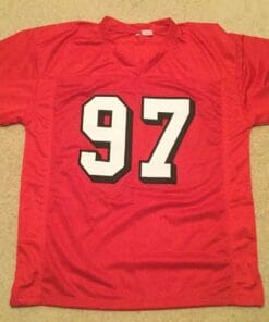 UNSIGNED CUSTOM Sewn Stitched Bryant Young Red Jersey