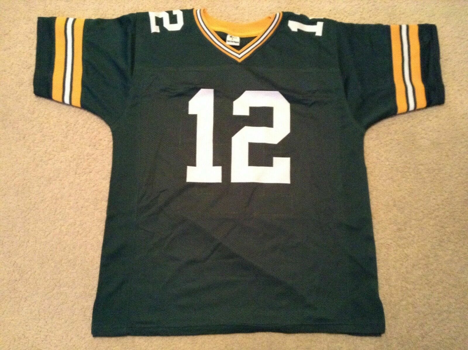 UNSIGNED CUSTOM Sewn Stitched Aaron Rodgers Green Jersey 2 UNSIGNED CUSTOM Sewn Stitched Aaron Rodgers Green Jersey