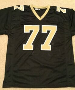 UNSIGNED CUSTOM Sewn Stitched Willie Roaf Black Jersey