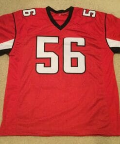 UNSIGNED CUSTOM Sewn Stitched Keith Brooking Red Jersey