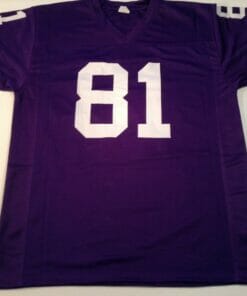 UNSIGNED CUSTOM Sewn Stitched Carl Eller Purple Jersey