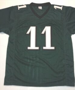 UNSIGNED CUSTOM Sewn Stitched Carson Wentz Greeen Jersey