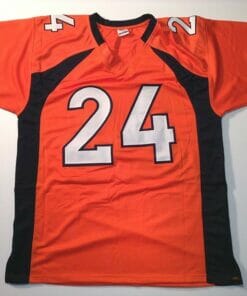 UNSIGNED CUSTOM Sewn Stitched Champ Bailey Orange Jersey