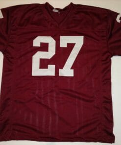 UNSIGNED CUSTOM Sewn Stitched Ken Houston Burgundy Jersey