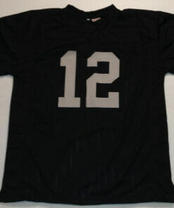 UNSIGNED CUSTOM Sewn Stitched Ken Stabler Black Jersey