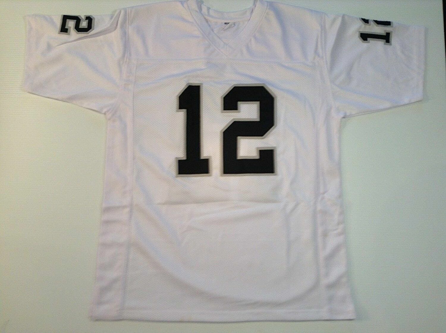 UNSIGNED CUSTOM Sewn Stitched Ken Stabler White Jersey 2 UNSIGNED CUSTOM Sewn Stitched Ken Stabler White Jersey