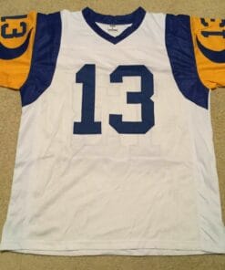 UNSIGNED CUSTOM Sewn Stitched Kurt Warner White Jersey