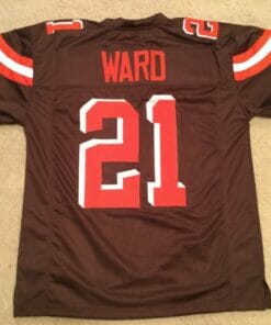 UNSIGNED CUSTOM Sewn Stitched Denzel Ward Brown Jersey