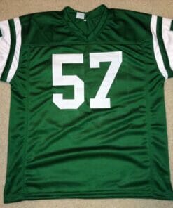 UNSIGNED CUSTOM Sewn Stitched Mo Lewis Green Jersey