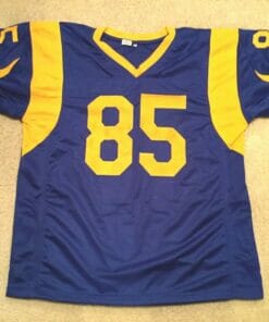 UNSIGNED CUSTOM Sewn Stitched Lamar Lundy Blue Jersey