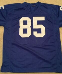 UNSIGNED CUSTOM Sewn Stitched Lamar Lundy Old Style Blue Jersey