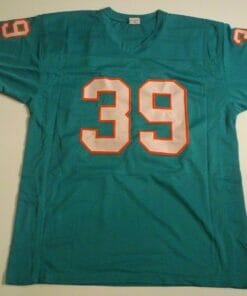 UNSIGNED CUSTOM Sewn Stitched Larry Csonka Teal Jersey