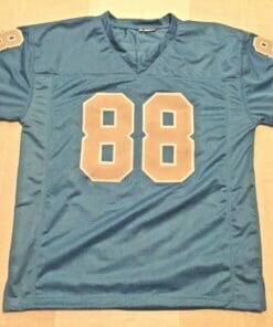 UNSIGNED CUSTOM Sewn Stitched Charlie Sanders Blue Jersey