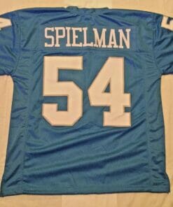 UNSIGNED CUSTOM Sewn Stitched Chris Spielman Blue Jersey