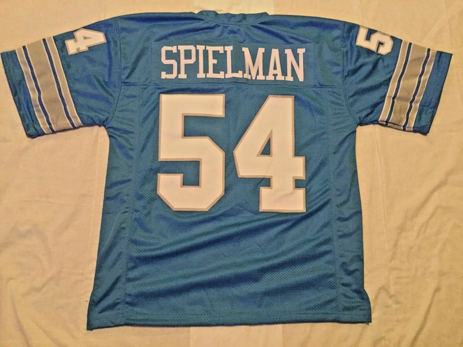 UNSIGNED CUSTOM Sewn Stitched Chris Spielman Blue Jersey 1 UNSIGNED CUSTOM Sewn Stitched Chris Spielman Blue Jersey