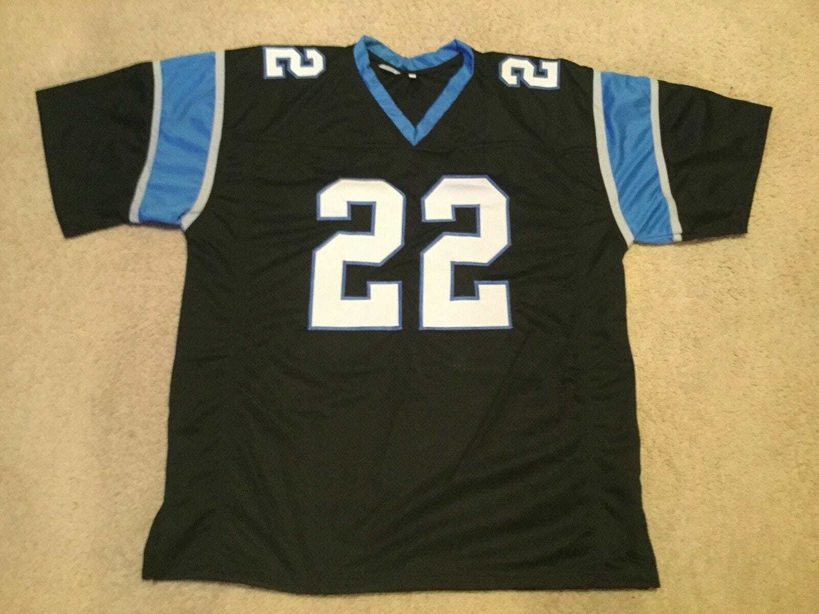 UNSIGNED CUSTOM Sewn Stitched Christian McCaffrey Black Jersey 2 UNSIGNED CUSTOM Sewn Stitched Christian McCaffrey Black Jersey