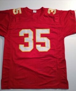 UNSIGNED CUSTOM Sewn Stitched Christian Okoye Red Jersey