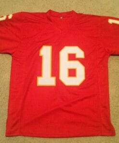 UNSIGNED CUSTOM Sewn Stitched Len Dawson Red Jersey