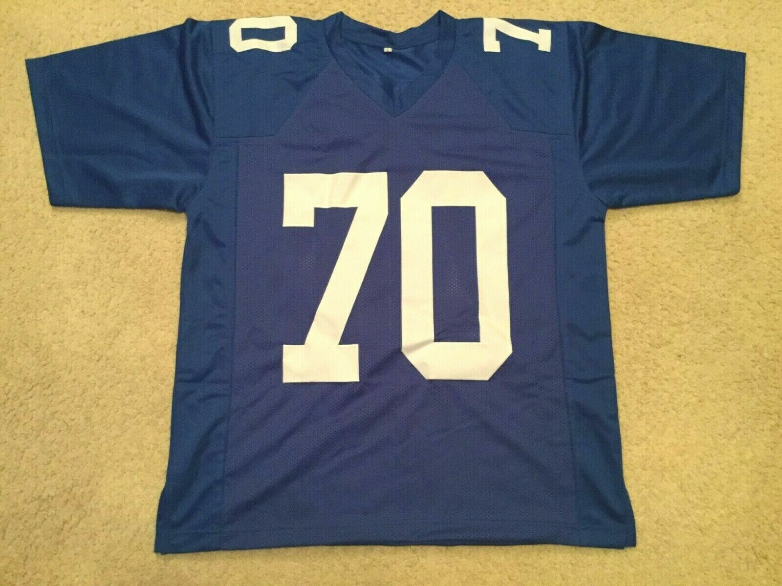 UNSIGNED CUSTOM Sewn Stitched Leonard Marshall Old Style Blue Jersey 2 UNSIGNED CUSTOM Sewn Stitched Leonard Marshall Old Style Blue Jersey