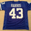 UNSIGNED CUSTOM Sewn Stitched Cliff Harris Blue Jersey